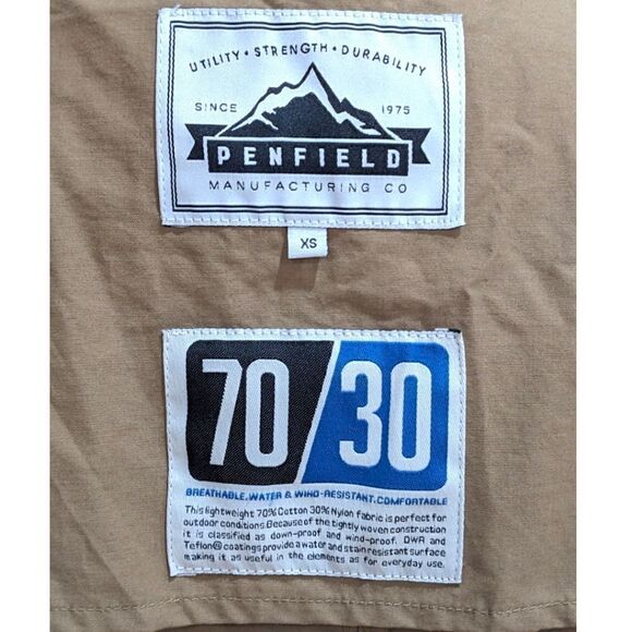 Penfield 70/30 Lightweight Utility Jacket in Tan Size XS Water & Wind Resistant - Picture 12 of 12